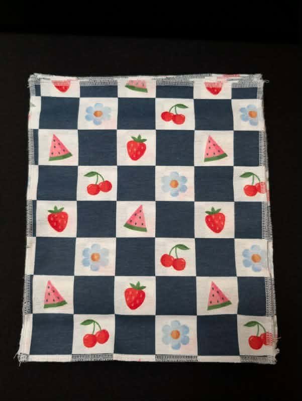 Colorful checkerboard reusable paperless towel fabric pattern