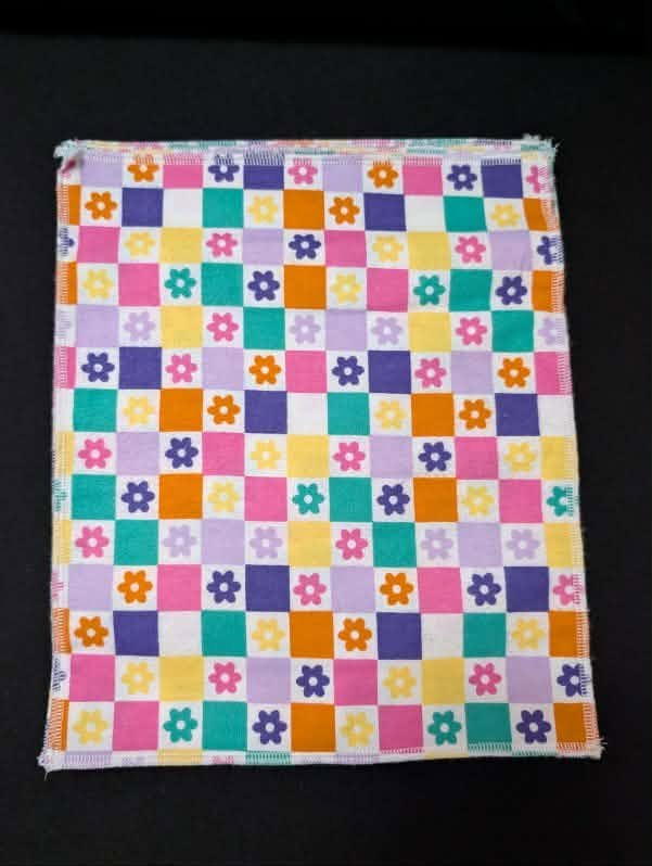 Pastel mosaic reusable paperless towel fabric pattern