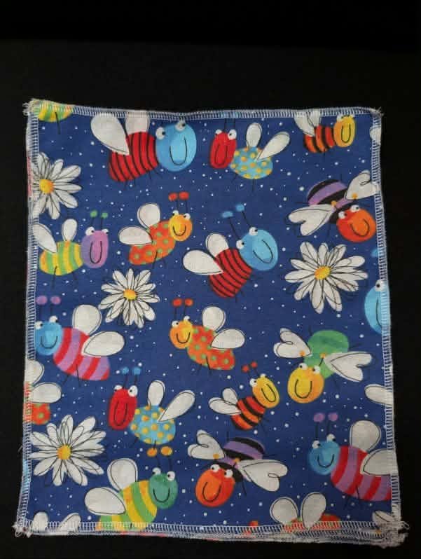 Dark blue animal reusable paperless towel fabric pattern