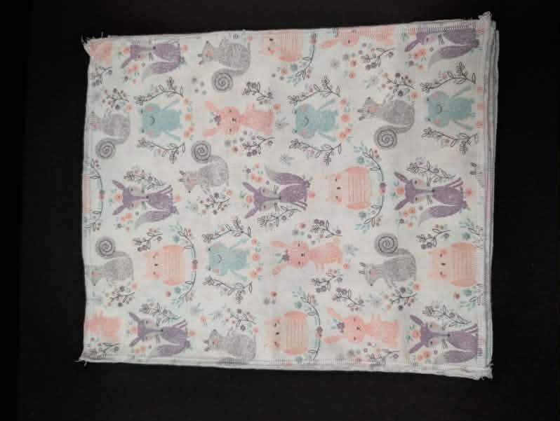 Soft botanical reusable paperless towel fabric pattern